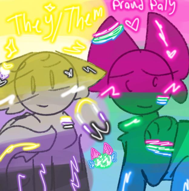 Polysexual + nonbinary kitties