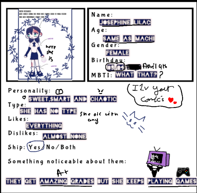 JOSEPHINE LILAC sheet 1