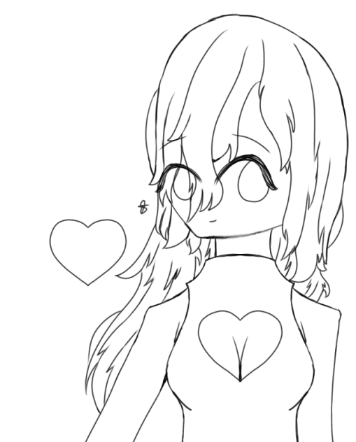 The I am broken, not mean Girl Lineart