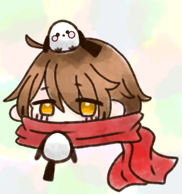 お題　赤いマフラーと鳥