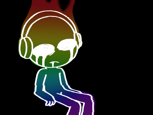 a rainbow lifeless sack