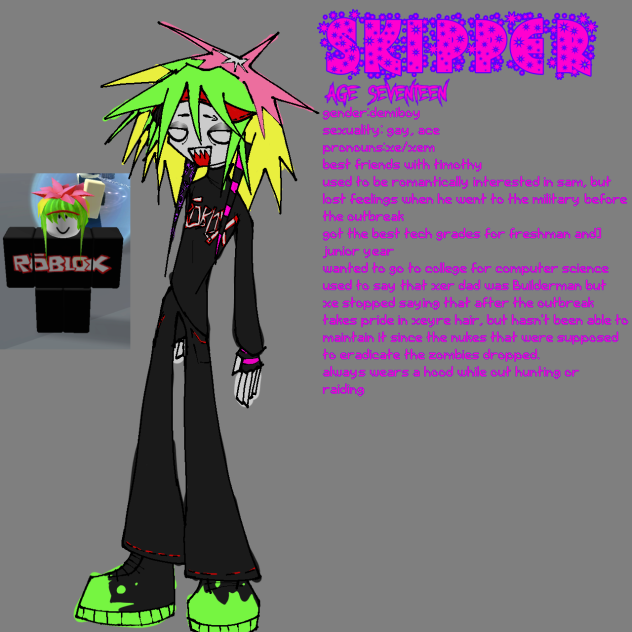 GZARP OC IN SCENECORE STYLE