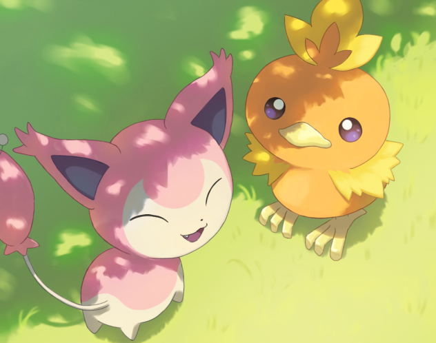 エネコとアチャモ
