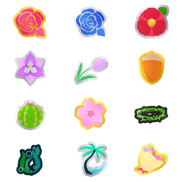 植物ステッカー