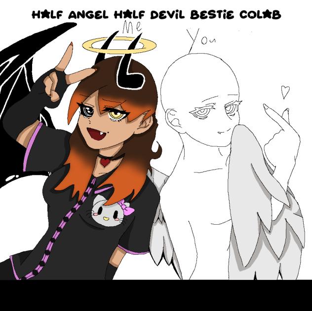 Half Angel half devil bestie colab
