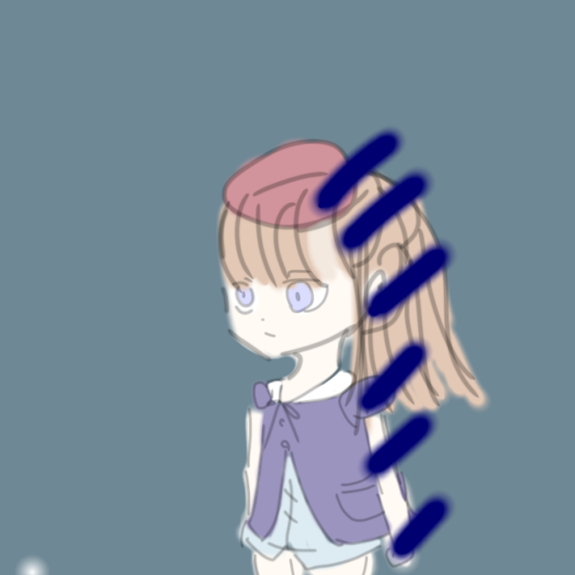 冷たいまなざしの少女。