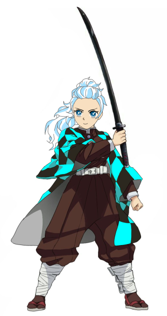 My OC IceHeart as tanjiro's sister redo