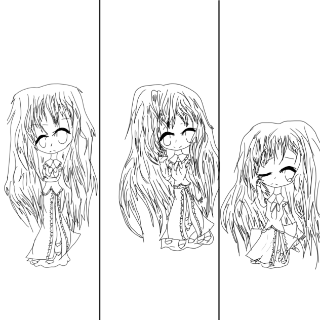 表情   線画