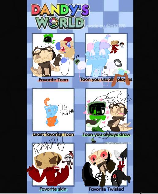 MY FAVORITE TOONS IN EACH CATEGORY!!