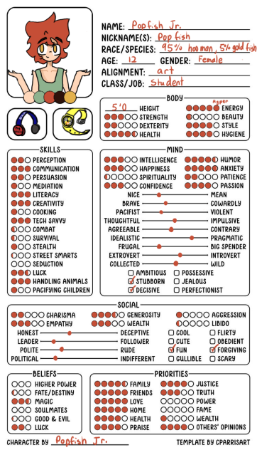 Popfish Junior OC chart