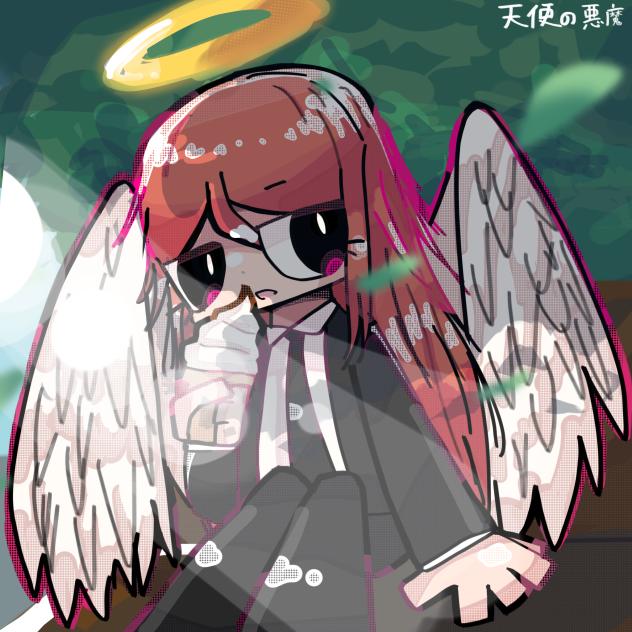 カートゥーン風天使の悪魔