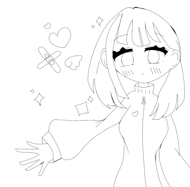 🟦青໒꒱✨ 線画