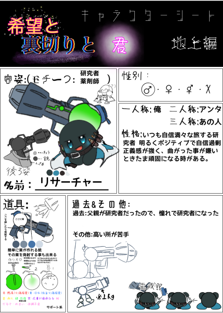 『希望と裏切りと君』2回目キャラ募集です！