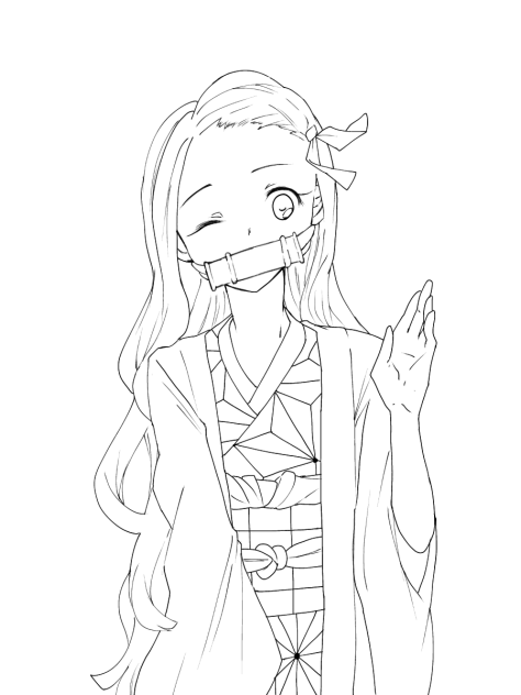 竈門禰豆子　線画