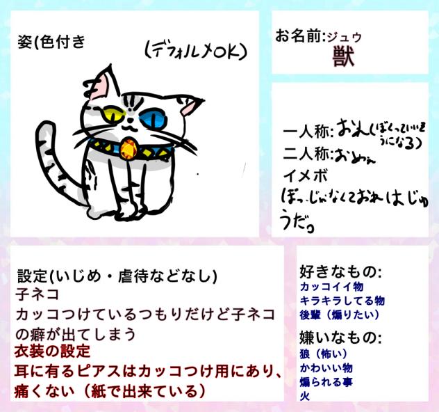 ケモノの日常キャラ募！