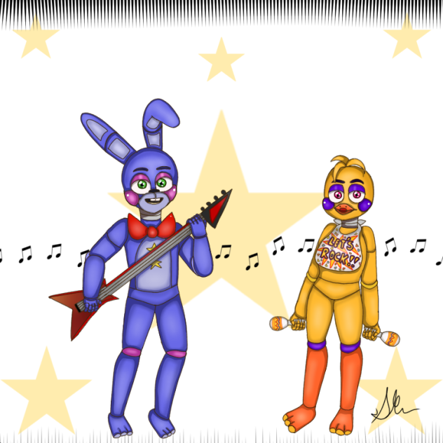 FNAF - Rockstar Chica & Rockstar Bonnie