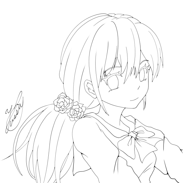 first love poem（線画）