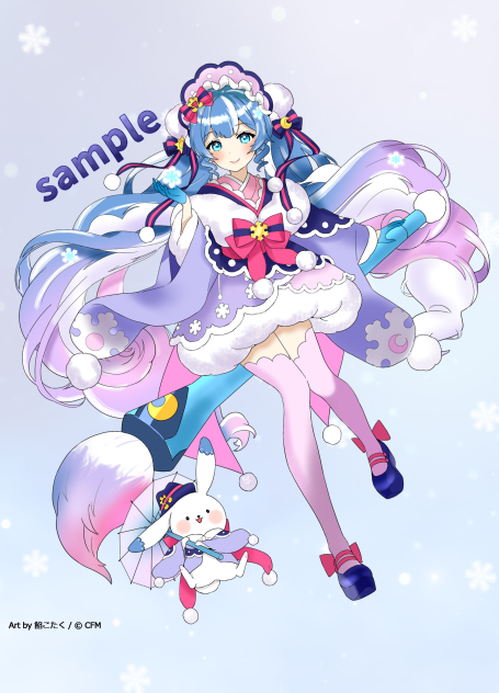 塗りマス！2023   雪ミク①（髪色変更）