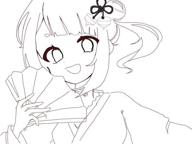 没になったこまさん　(塗り絵)