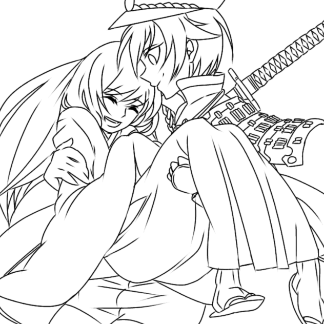 子審神者×蛍丸 線画