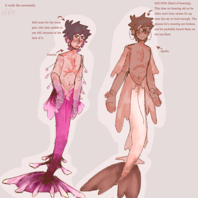 Gunnar and Apollo but MERMEN!!!!
