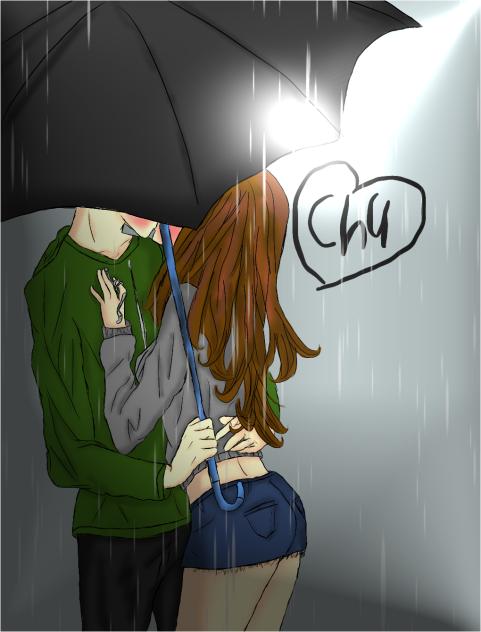 me and my crush kissing