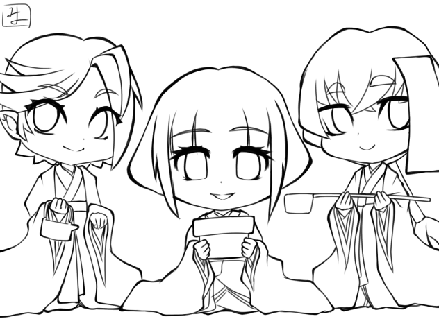 ひな祭り　ぬり絵