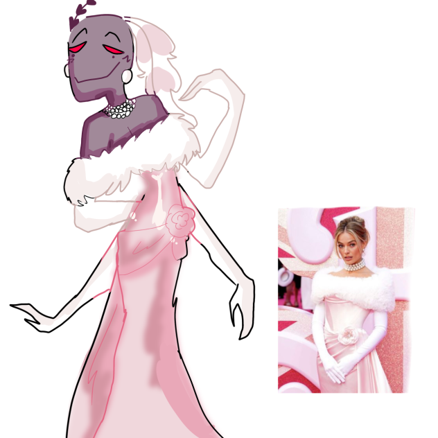 Valentino(MY AU) in a dress