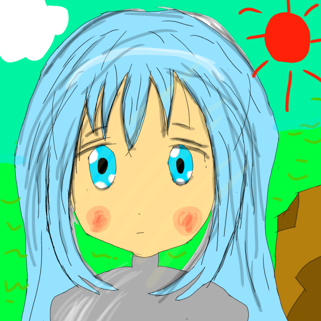 ごちうさのチノちゃんを描こうとして描けたも