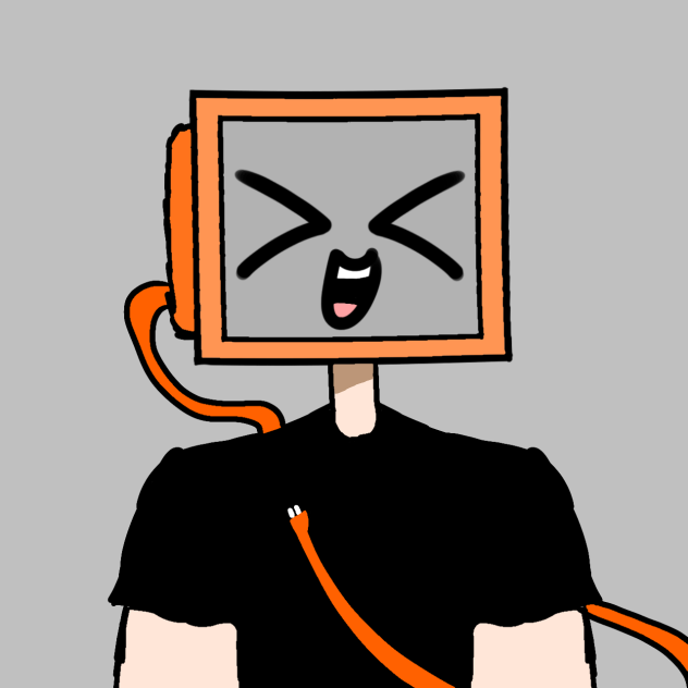 Orange tv head