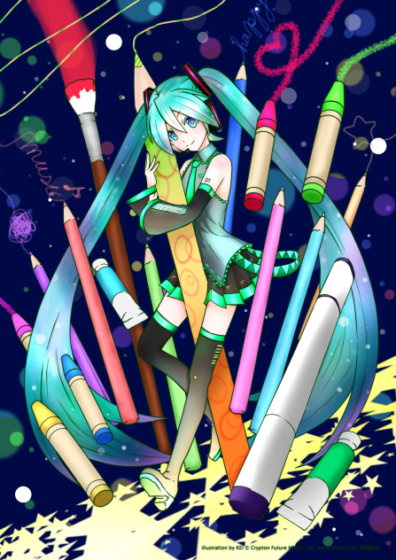 初音ミク塗ってみた
