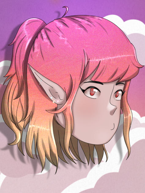 pelo rosa y amarillo