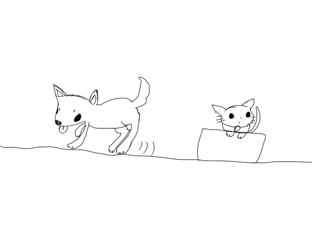 子犬と子猫