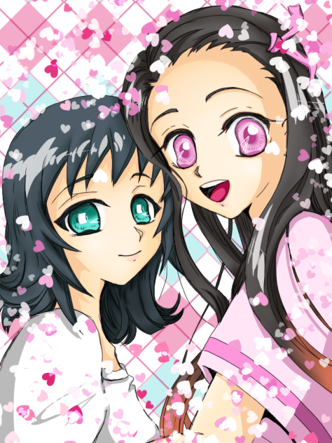 鬼滅の刃 禰豆子と真菰