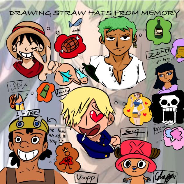 Drawing Straw Hats from Memory - ibisPaint