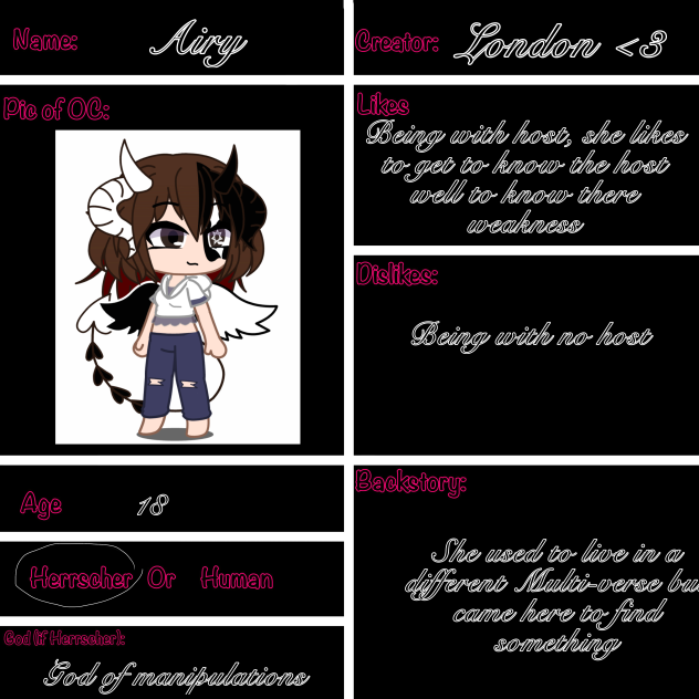 For herrsher’s backstory
