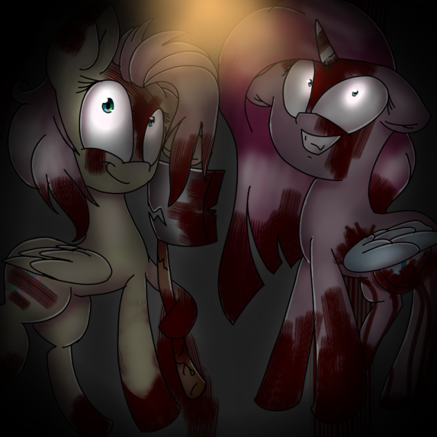 Pinkiamena and butchershy speedpaint