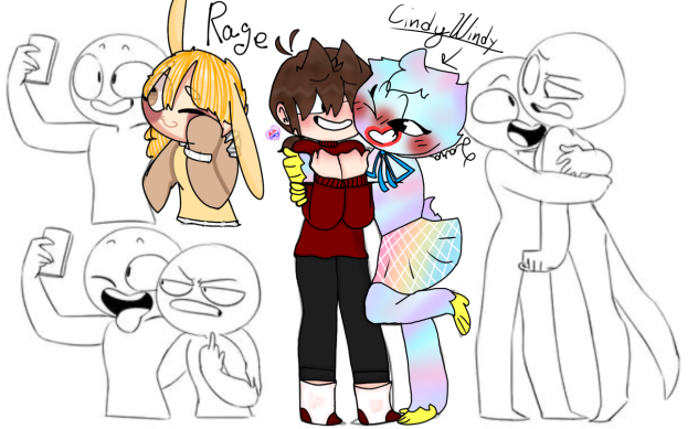 Selfie and Hug collab!