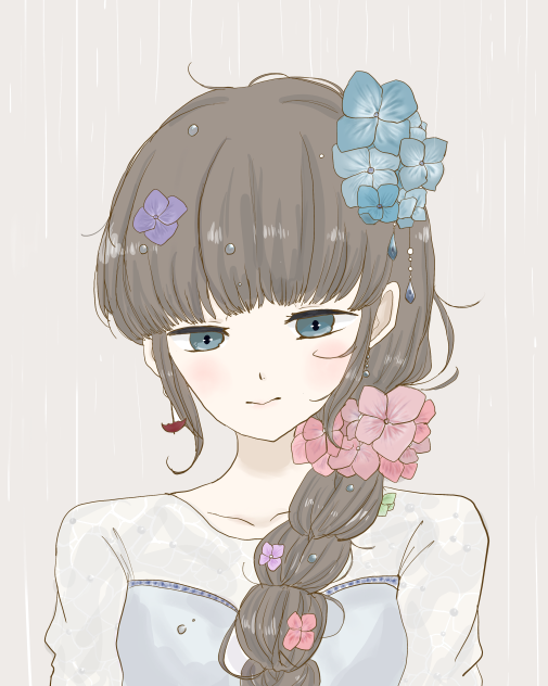 紫陽花の花