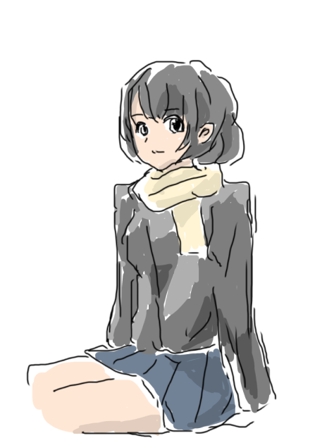 マフラー女子