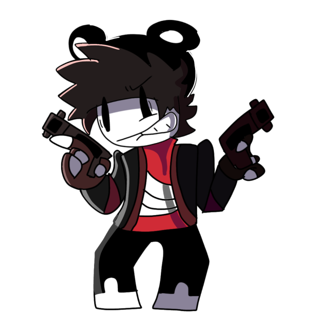 Jacob the black bear (dual uzi)