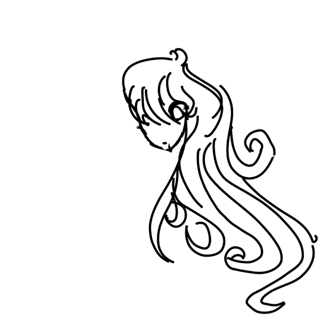 Untitled I love hair drawing