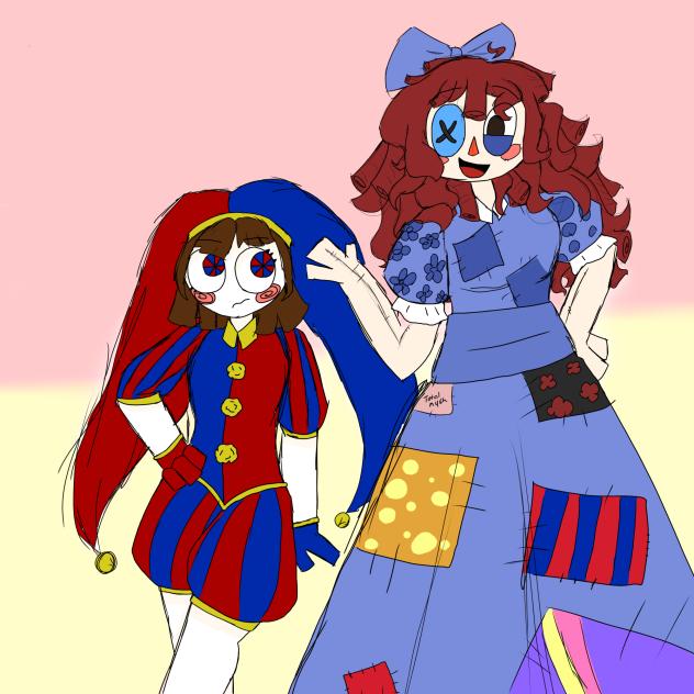 Pomni and Ragatha redesign - ibisPaint