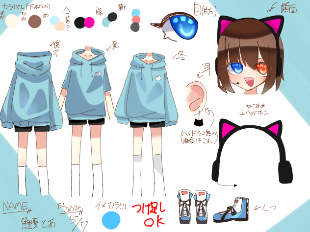鯉夏　キャラデザ