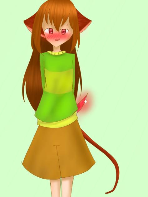 猫耳＋長髪＋赤面キャラちゃん