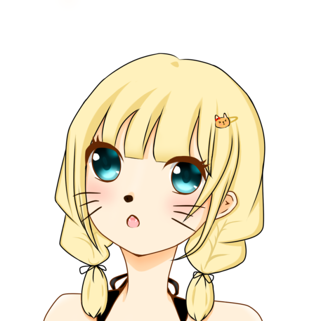 にゃんこ風おさげちゃん