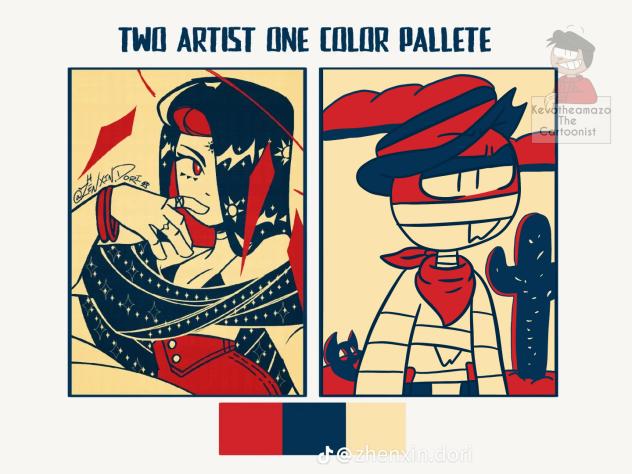 Two Artist one color palette