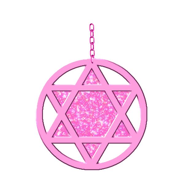 Y2K Accessory bead Hexagram vers2 Pink