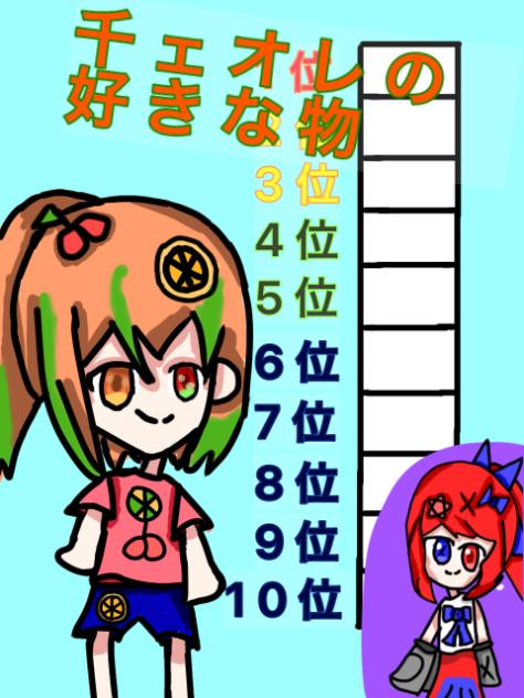 千ェオレの好きな物ランキング