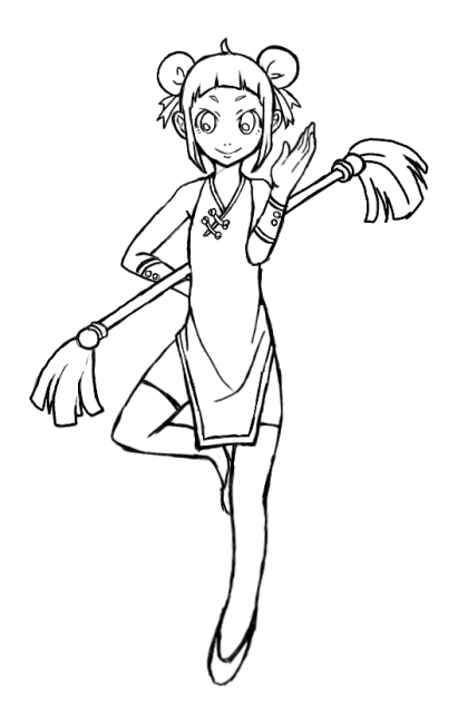 カンフー女子(塗ってください。)